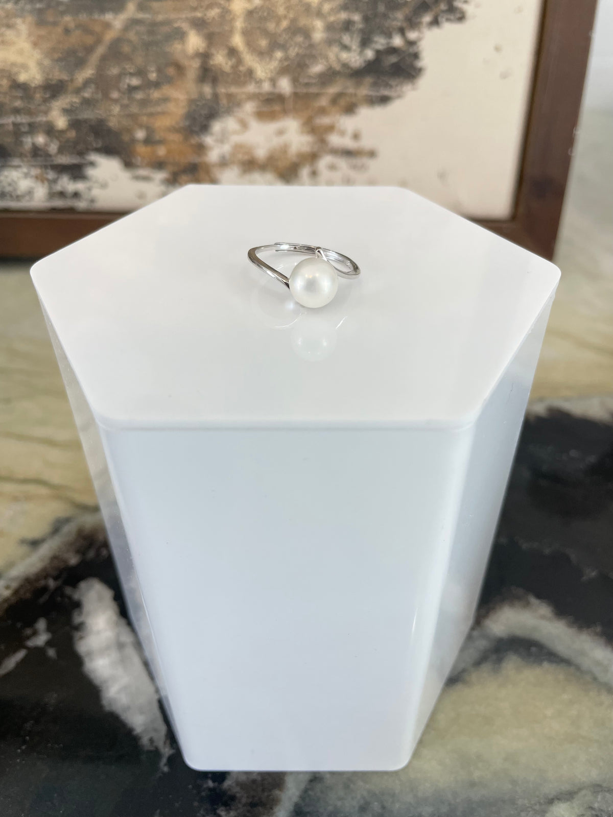 Silver Freshwater Pearl Ring