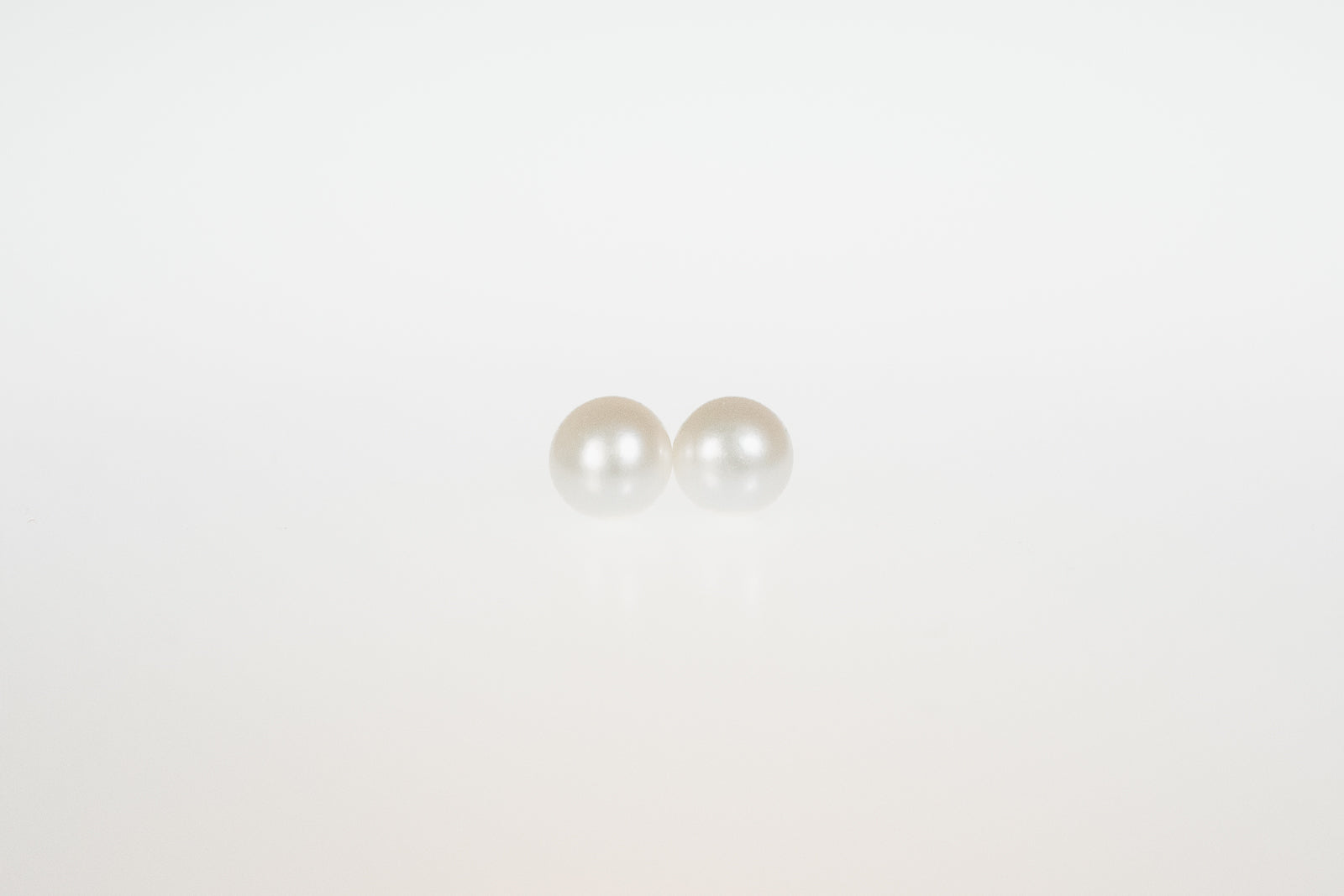 Round Pearl Stud Earrings