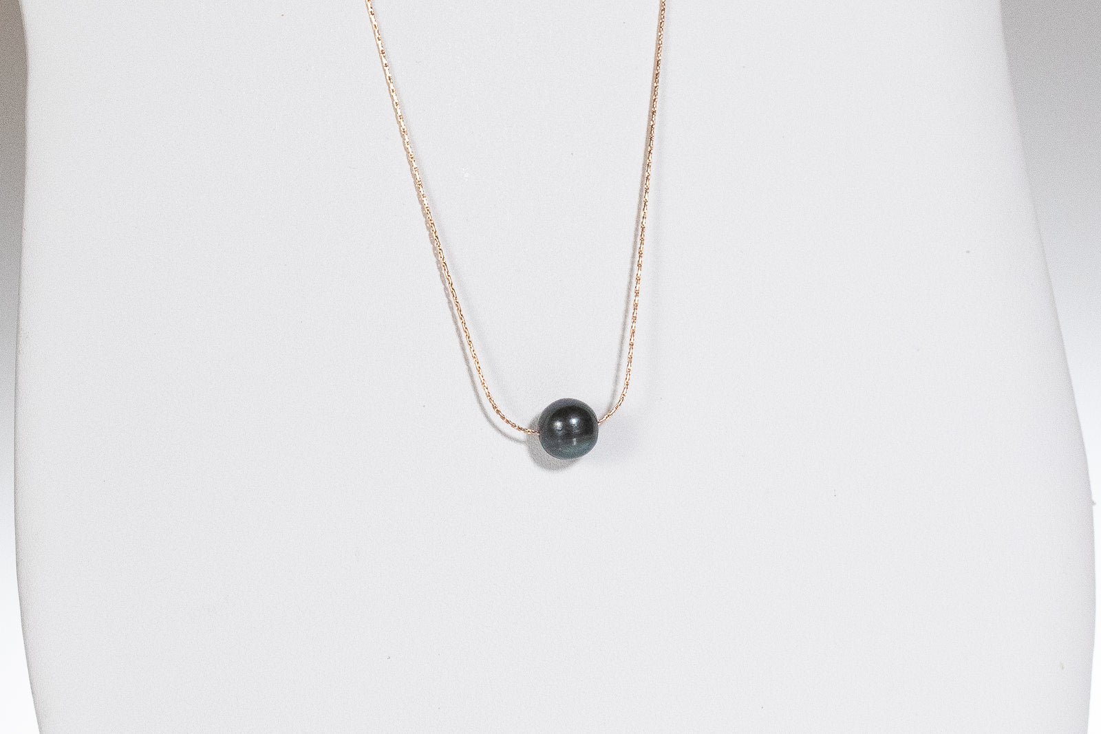 Floating Black Pearl Necklace