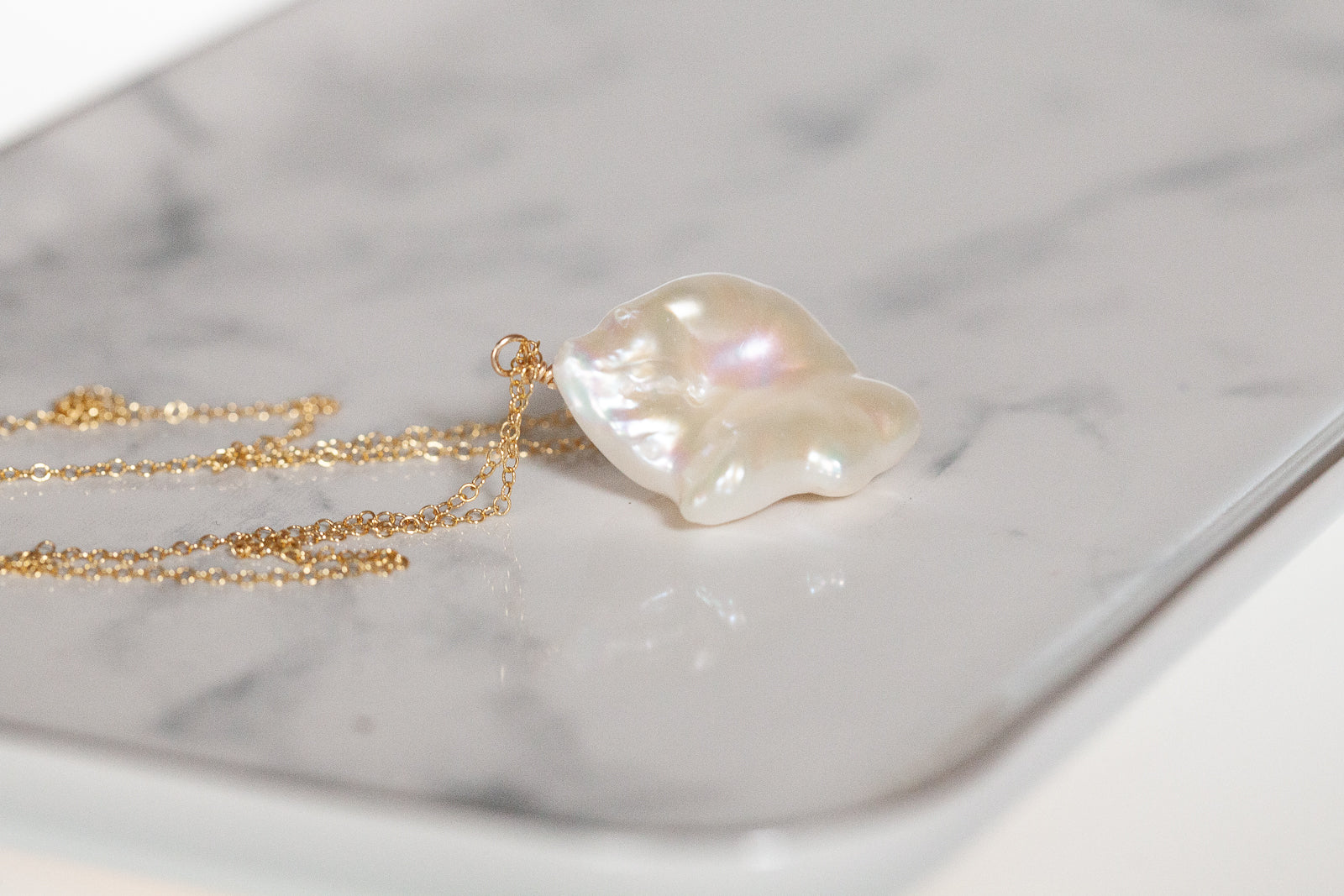 Baroque Pearl Drop Necklace