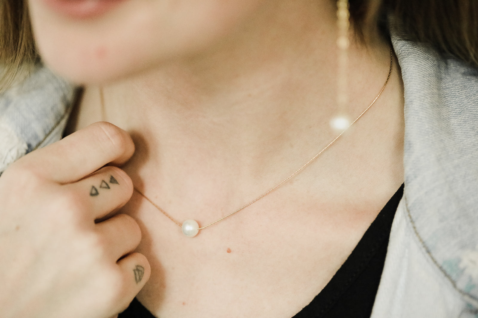 Dainty Freshwater Pearl Pendant Necklace Women 925 Sterling - Temu